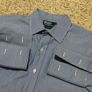 Polo Ralph Lauren Curham Dress Shirt Blue Stripes